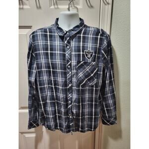 Women's Wear by Erin Andrews Raiders button down plaid shirt